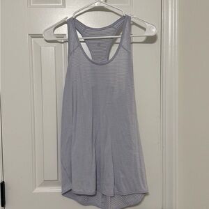 Lululemon Light Blue Striped Tank Top